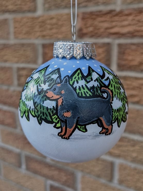 Lancashire Heeler Hand Painted Dog Christmas Bauble | Ornament | One-of-a-Kind | Personalisable | Ormskirk Terrier