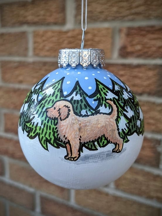 Terrier Hand Painted Dog Christmas Bauble | Ornament | One-of-a-Kind | Personalisable | Petit Basset Griffon Vendéen