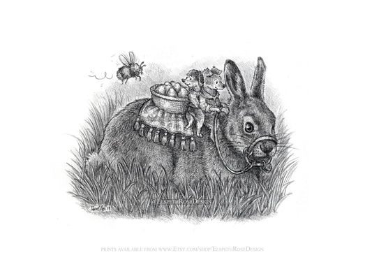 Easter Egg Hunt | Mounted Print | 6x8 inches