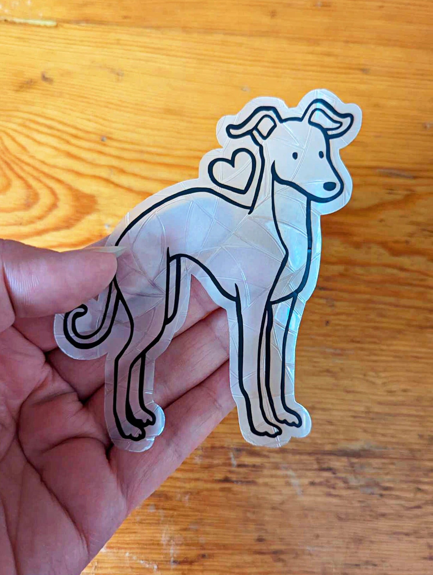 Sighthound Vinyl Window Cling | Sun Catcher | Beautiful Gift Idea | Dog Design | Cute Whippet | Greyhound | Iggy | Italian Greyhound