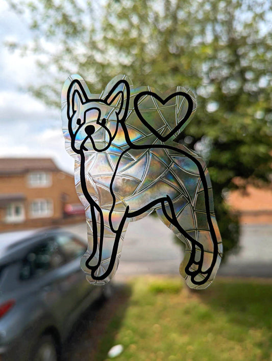 Boston Terrier Vinyl Window Cling  | Sun Catcher | Gift Idea | Dog Design | Cute | Rainbow