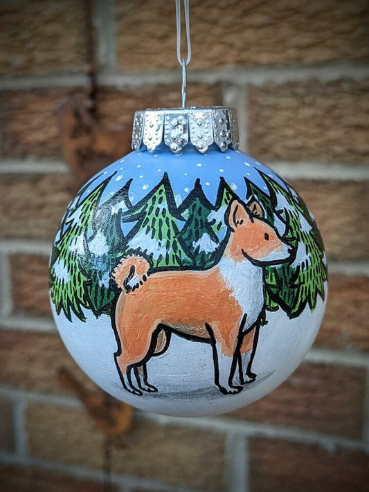 Basenji Hand Painted Dog Christmas Bauble | Ornament | One-of-a-Kind | Personalisable