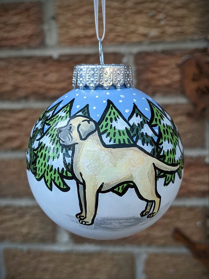 Mastiff Hand Painted Dog Christmas Bauble | Ornament | One-of-a-Kind | Personalisable | English