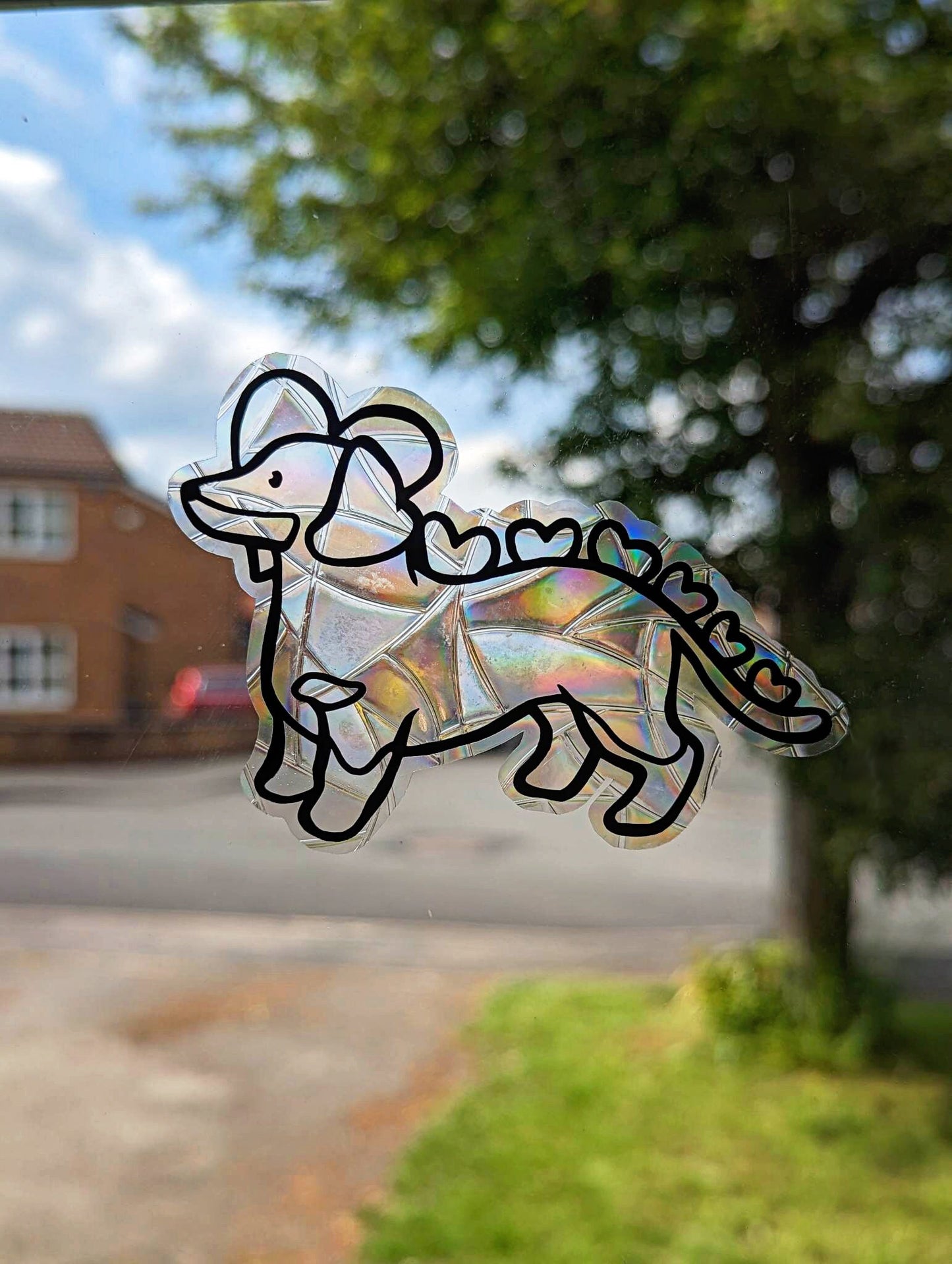 Dachshund Vinyl Window Decal | Sun Catcher | Beautiful Gift Idea | Dog Design | Cute | Rainbow | Miniature