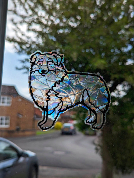 Australian Shepherd Vinyl Window Cling | Aussie | Sun Catcher | Beautiful Gift Idea | Dog Design | Cute