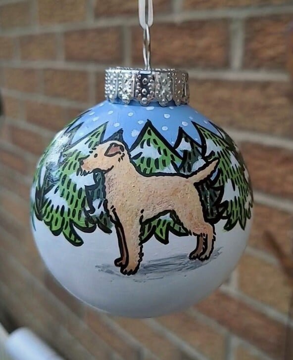 Irish Terrier Hand Painted Dog Christmas Bauble | Ornament | One-of-a-Kind | Personalisable