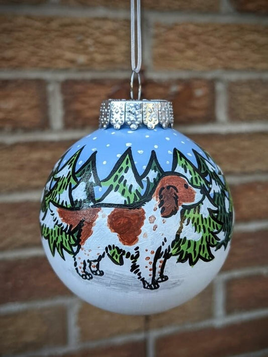 Spaniel Hand Painted Dog Christmas Bauble | Ornament | One-of-a-Kind | Personalisable | Springer | Cocker | Sprocker | Welsh Spaniel