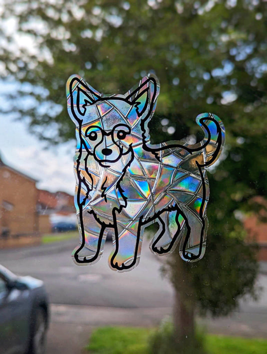 Chihuahua Vinyl Window Cling Chi | Sun Catcher | Beautiful Gift Idea | Dog Design | Cute