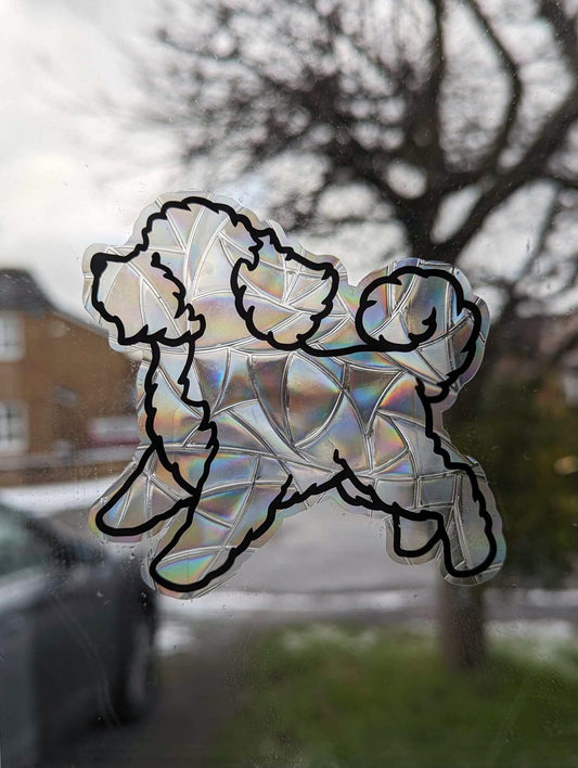 Cockerpoo Vinyl Window Cling | Sun Catcher | Gift Idea | Dog Design | Cute Sprocker | Doodle | Rainbow