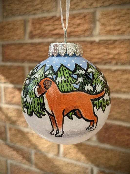 Boxer Dog Hand Painted Christmas Bauble | Ornament | One-of-a-Kind | Personalisable